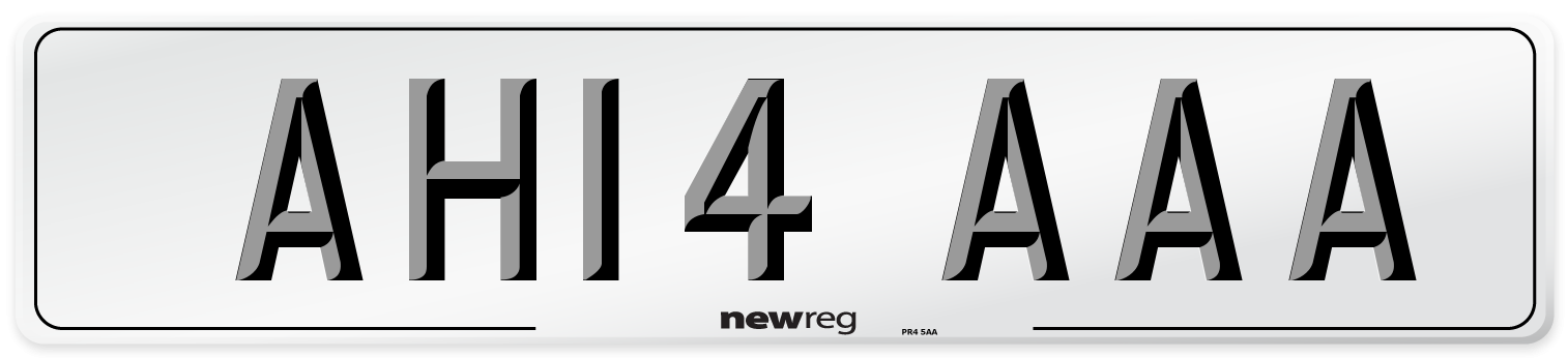 AH14 AAA Number Plate from New Reg